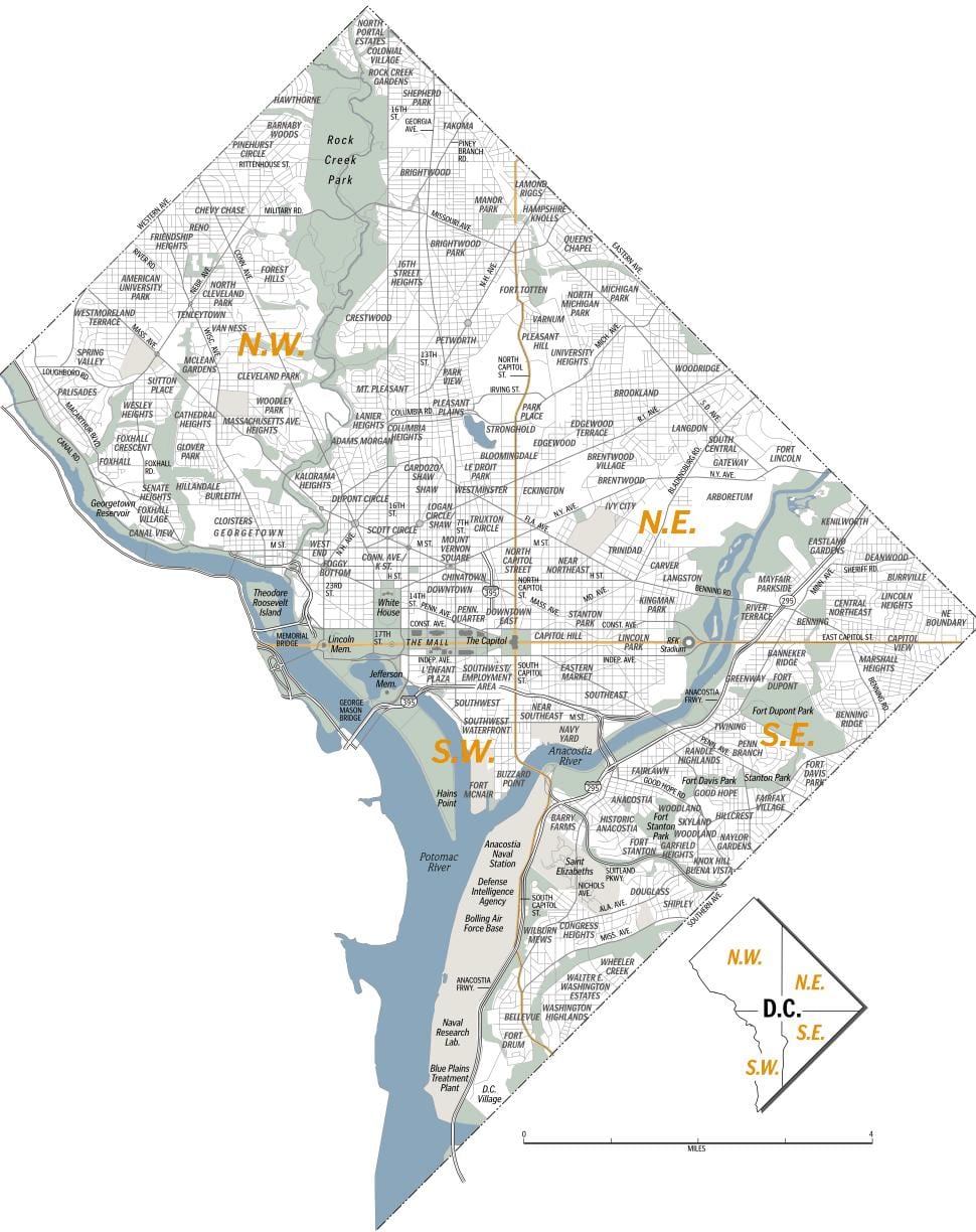 la carte de washington, dc