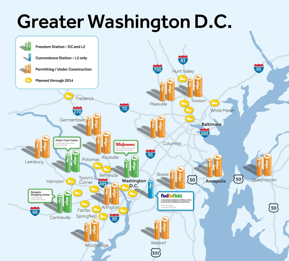 carte de la région métropolitaine de dc