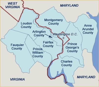 dc carte du comté de