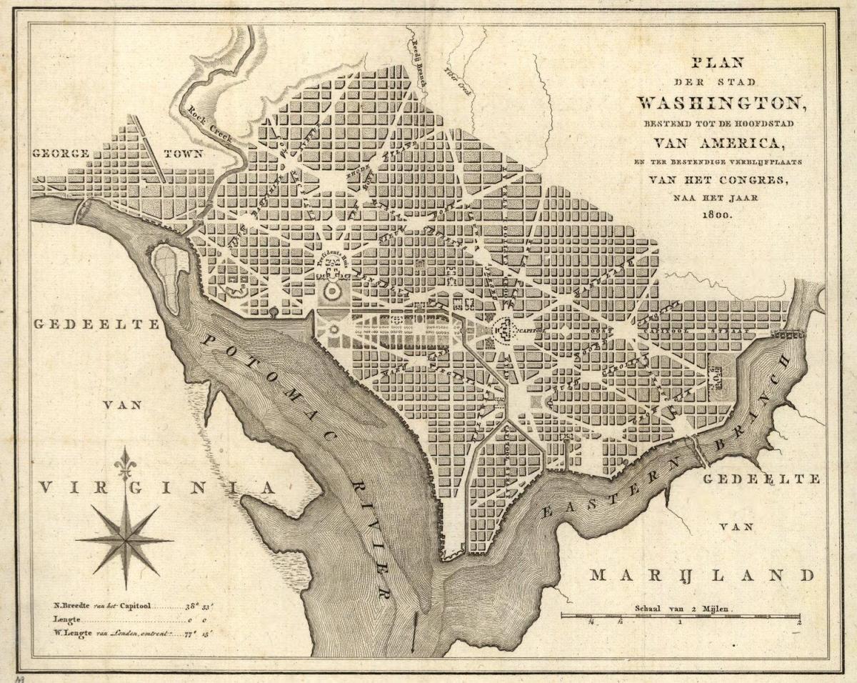 carte de la carte historique de washington dc