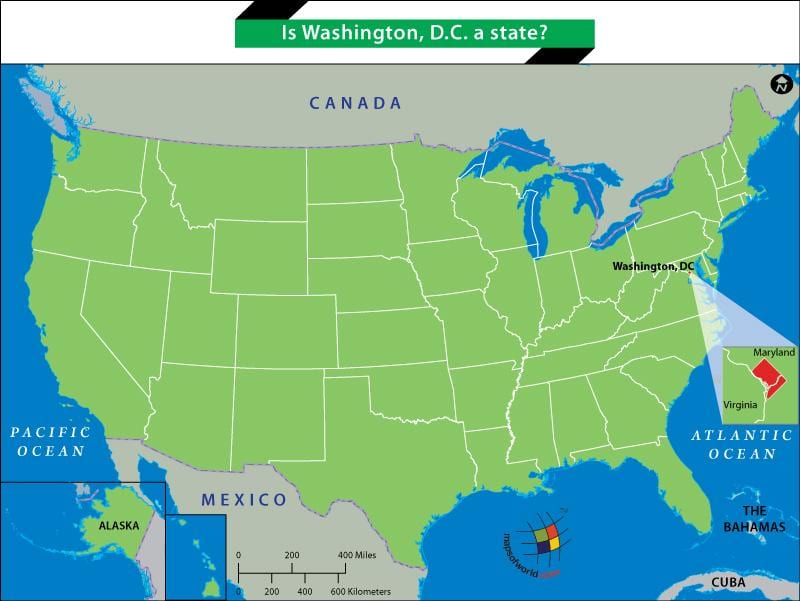 carte de l'état dc