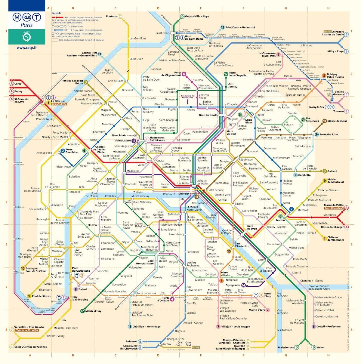 washington dc carte de métro, avec des rues