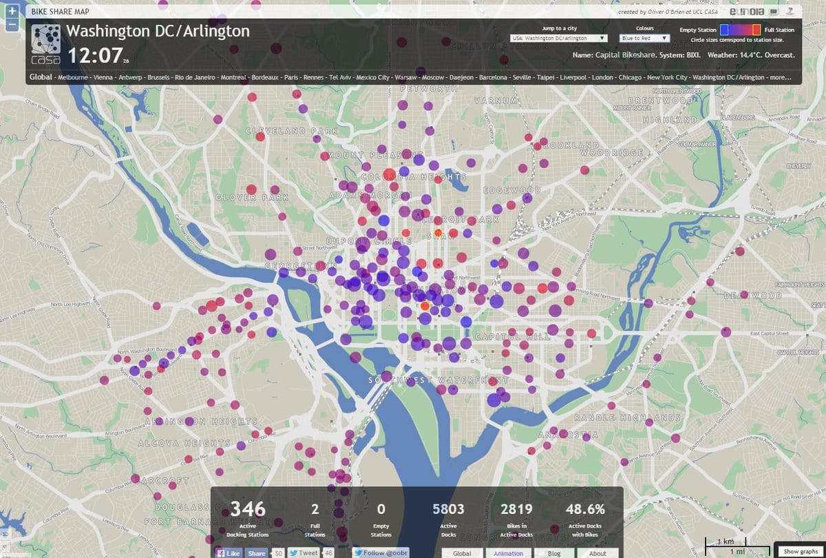 dc location de vélo à la carte
