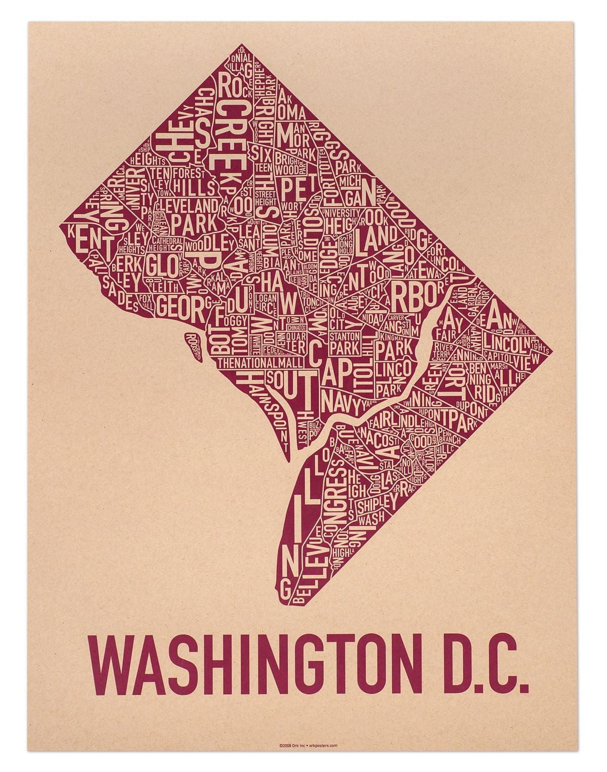 carte de dc quartier de la carte de l'art