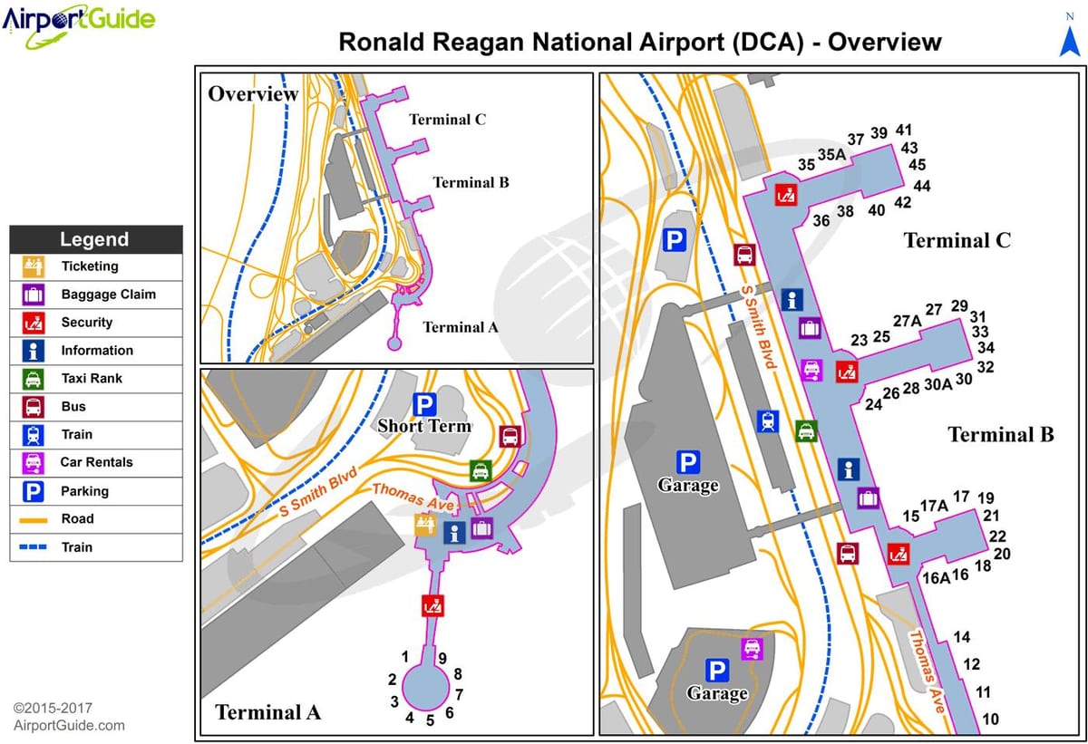 washington national airport carte