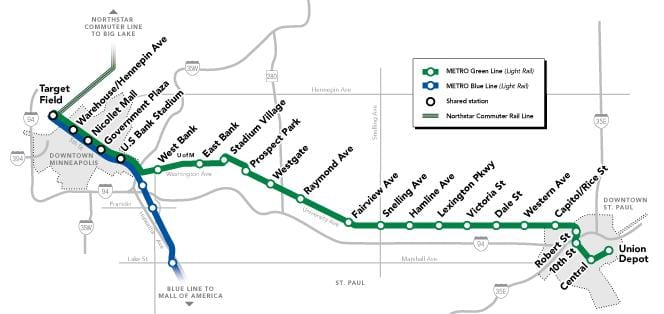 ligne verte du métro de dc carte