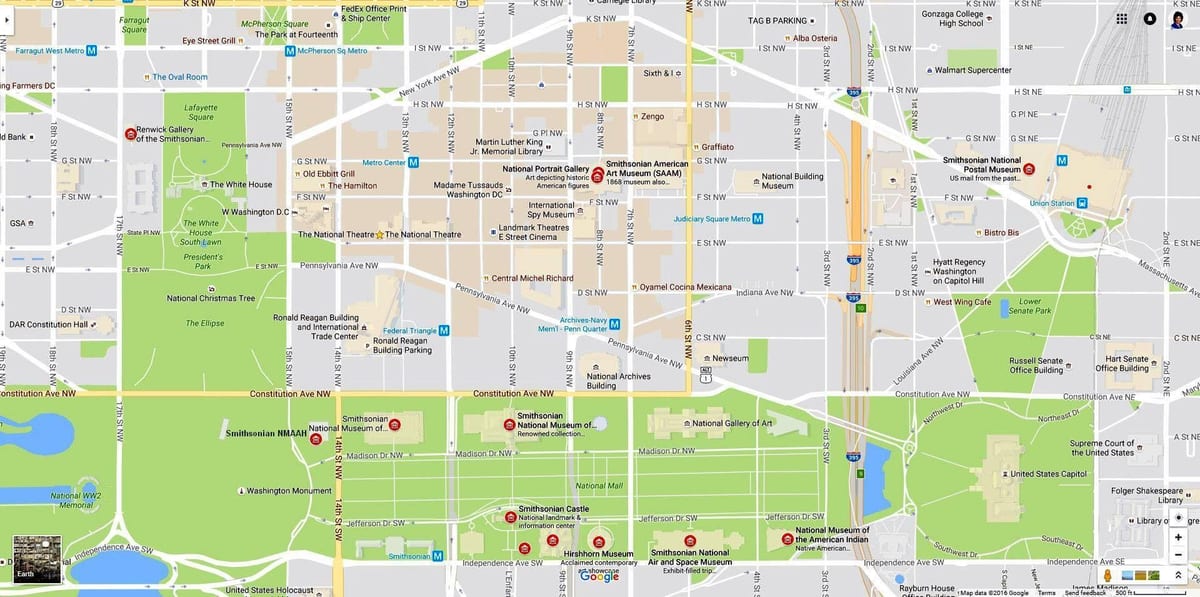 carte des musées smithsonian