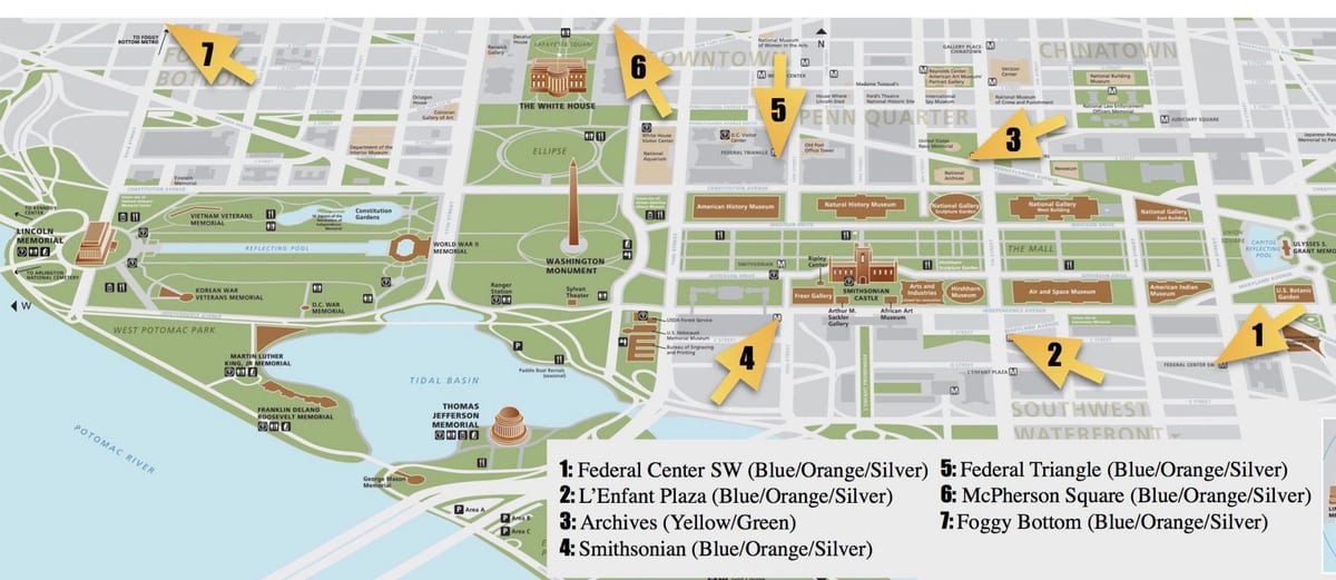 national mall carte de marcher