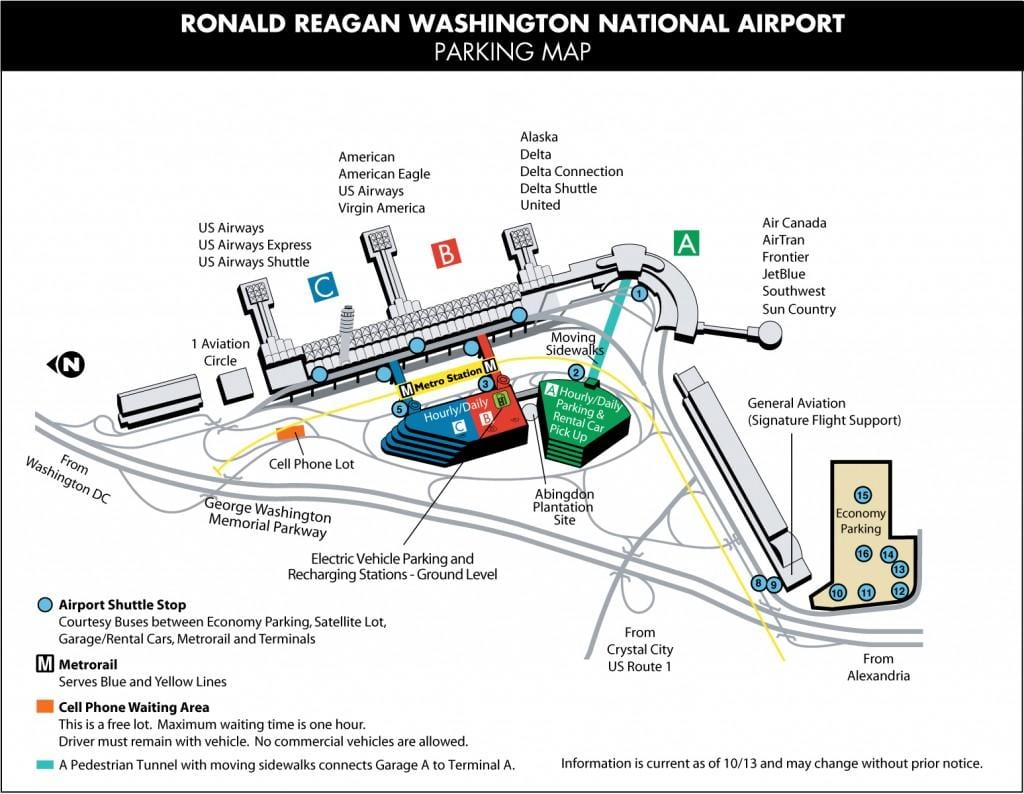 reagan airport porte carte