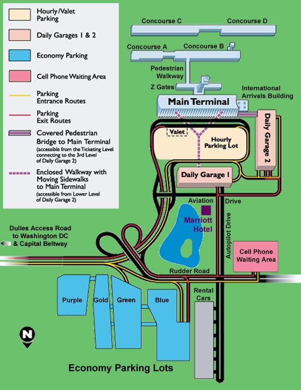 dulles parking carte