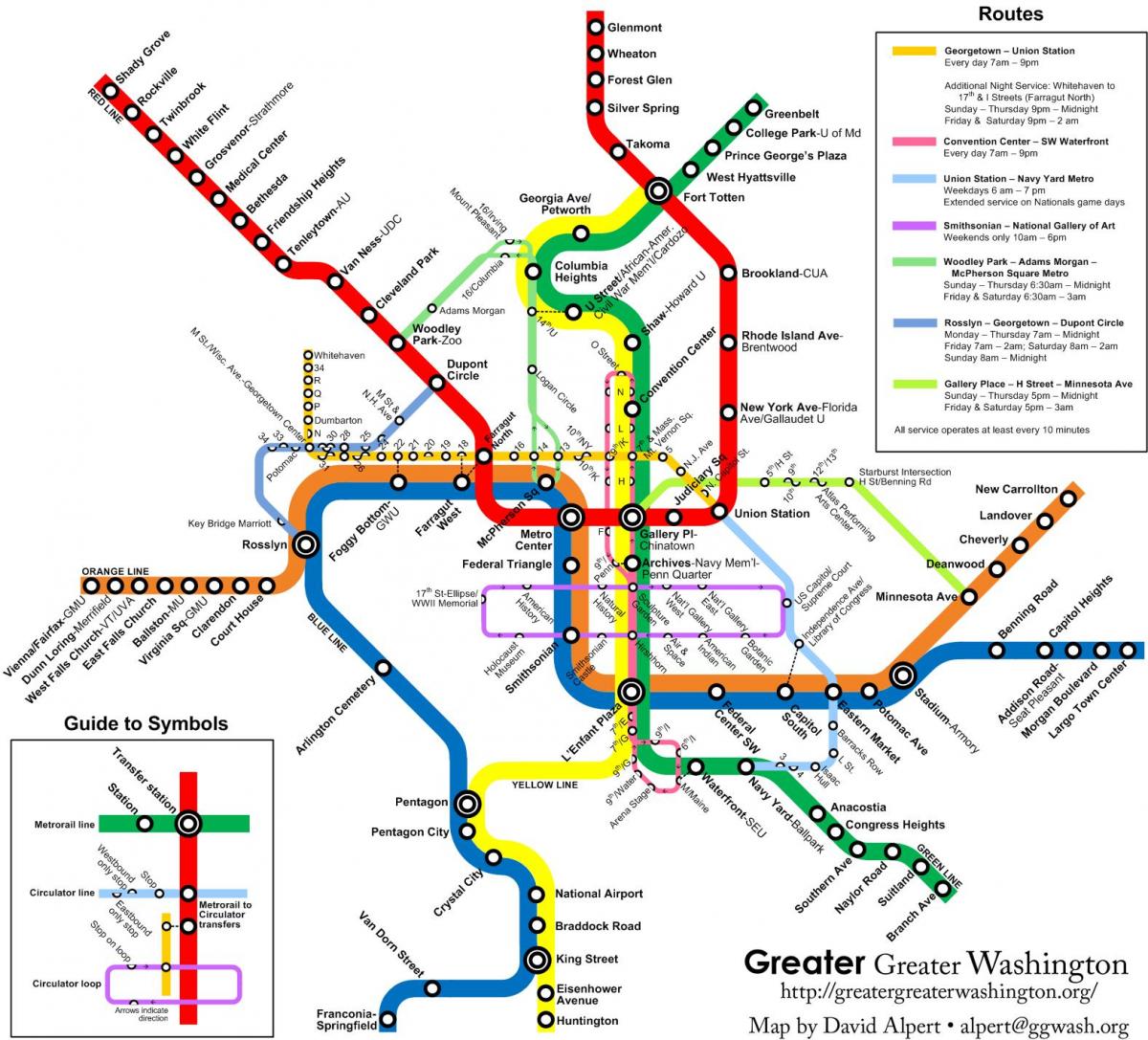 carte de bus métro de washington