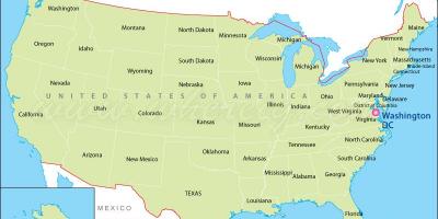 Dc carte des états-unis
