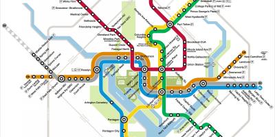 Washington, dc, du plan de métro de l'argent en ligne de