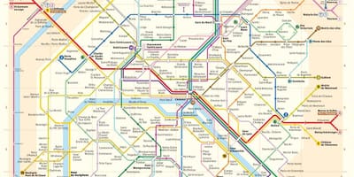 Washington dc carte de métro, avec des rues