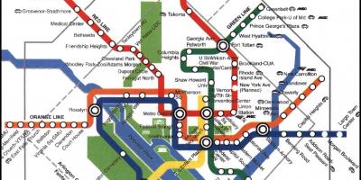 Washington dc de métro la carte