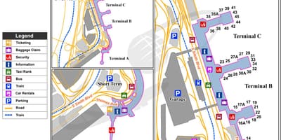 Washington national airport carte