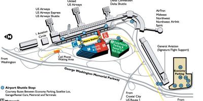 Ronald reagan washington national airport carte