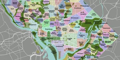Carte de dc et ses environs