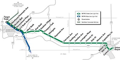 Ligne verte du métro de dc carte