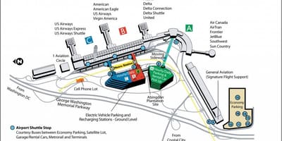 Reagan airport porte carte