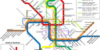 Carte de bus métro de Washington