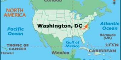 Washington sur la carte du monde